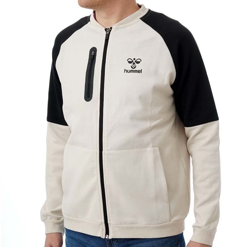 HUMMEL Muška dukserica Hmlfabio zip, bijelo-crna