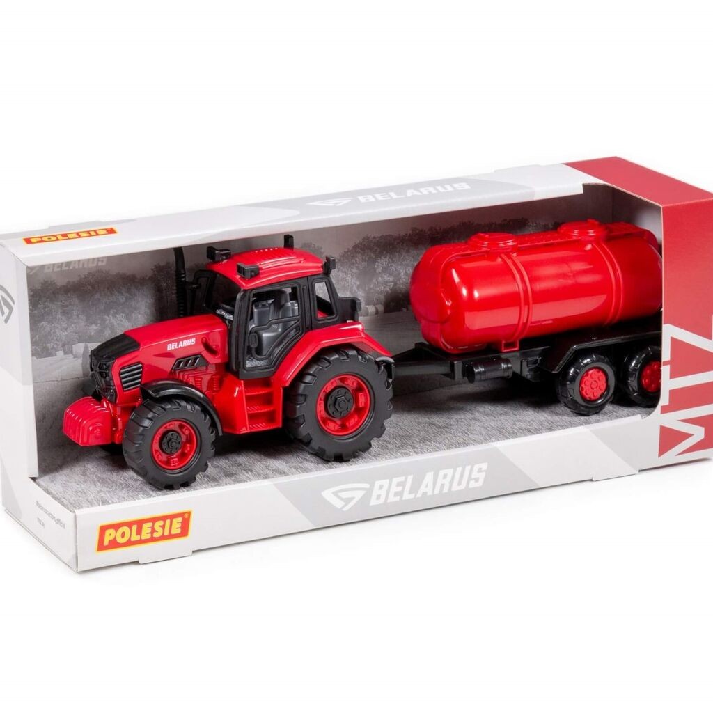 Polesie Igračka Traktor sa cisternom, Crveno-crni