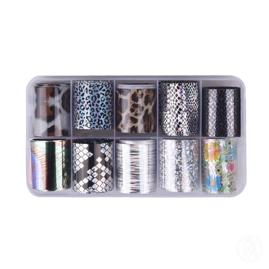 Perfect Nails Set od 10 folija za nokte holografik TF107-86