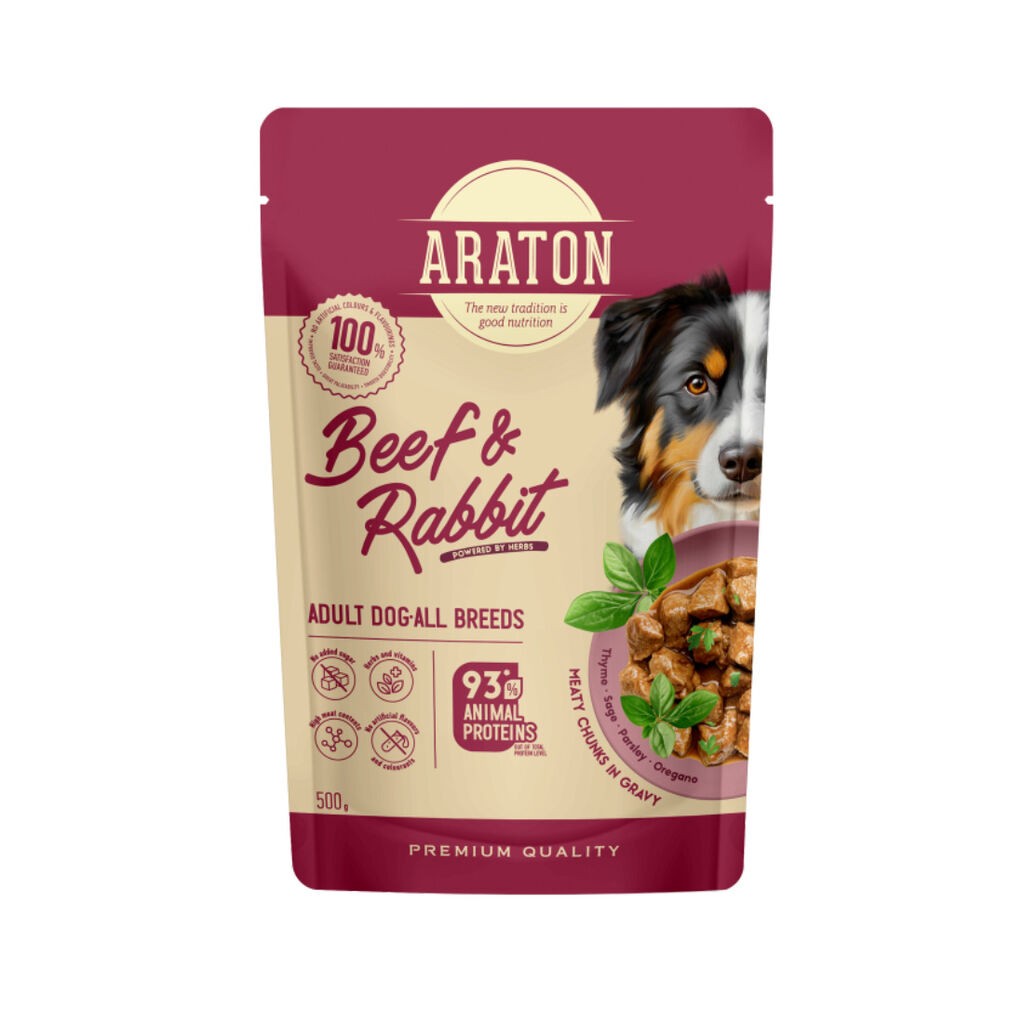 Araton Hrana za pse Adult, Govedina i zečetina, 500 g