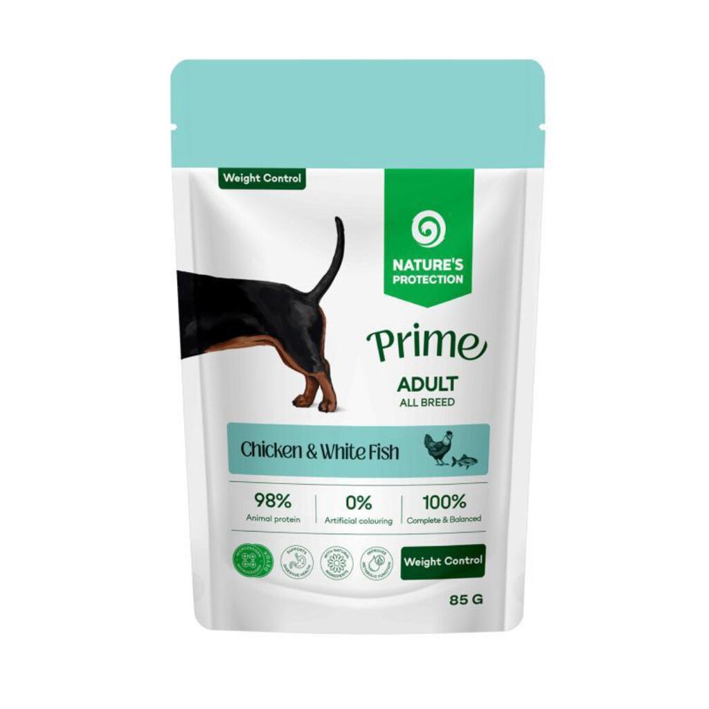 Nature's Protection Hrana za pse Weight Control Prime, Piletina i bijela riba, 85 g