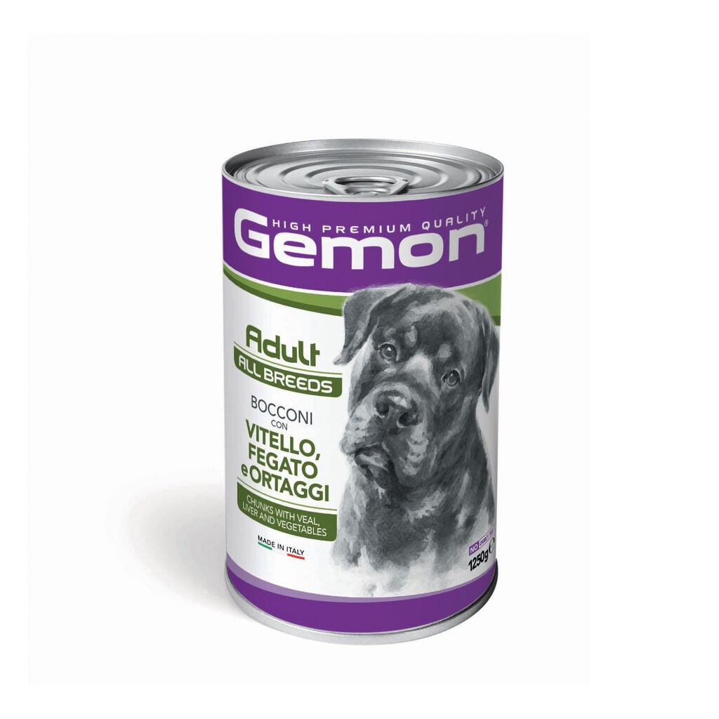 Gemon Konzervirana Hrana za pse Adult All Breeds, Teletina jetra i povrće, 1250 g