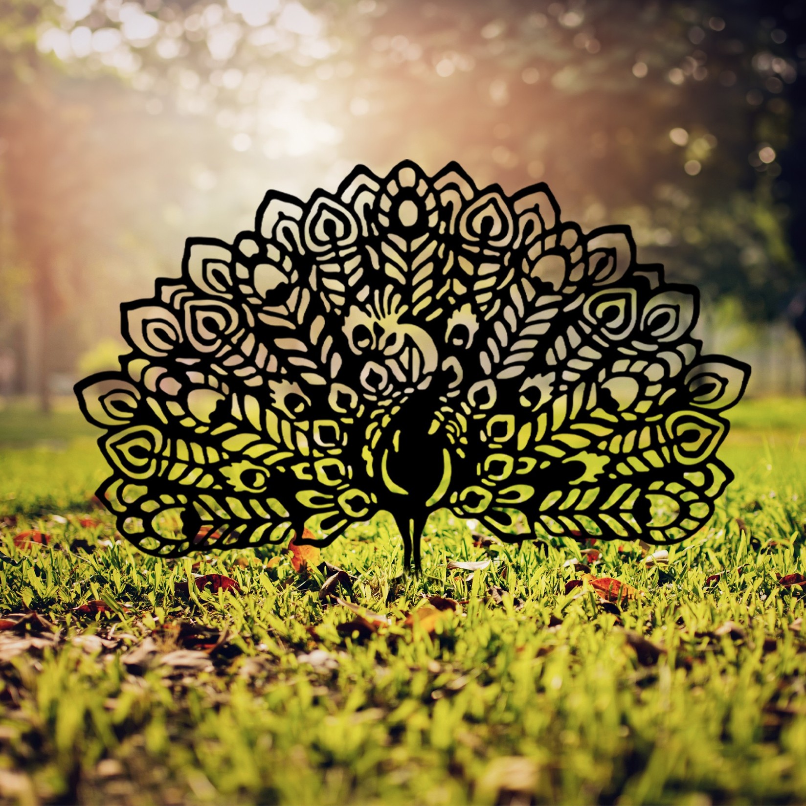 Aberto Design Dekorativna figura Paun 01, 53x61 cm, 1,5 mm