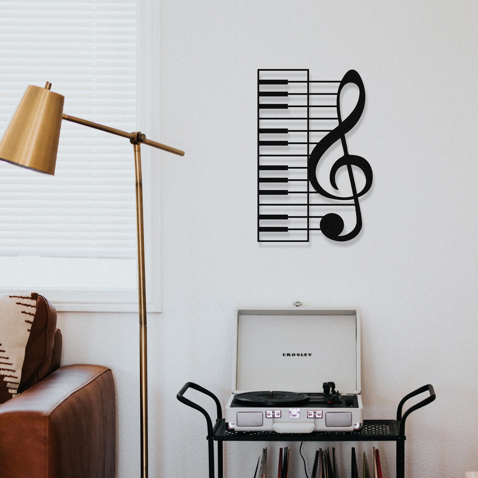 Wallity Zidna dekoracija Muzička, 47x70 cm, 1,2 mm, Crna