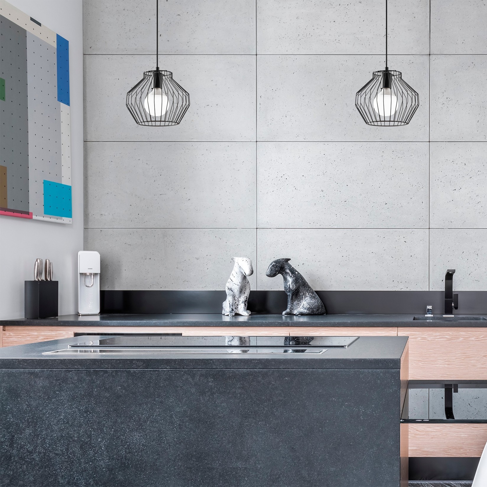 Opviq Luster vaza-2926, 116cm 25x25 cm, crna