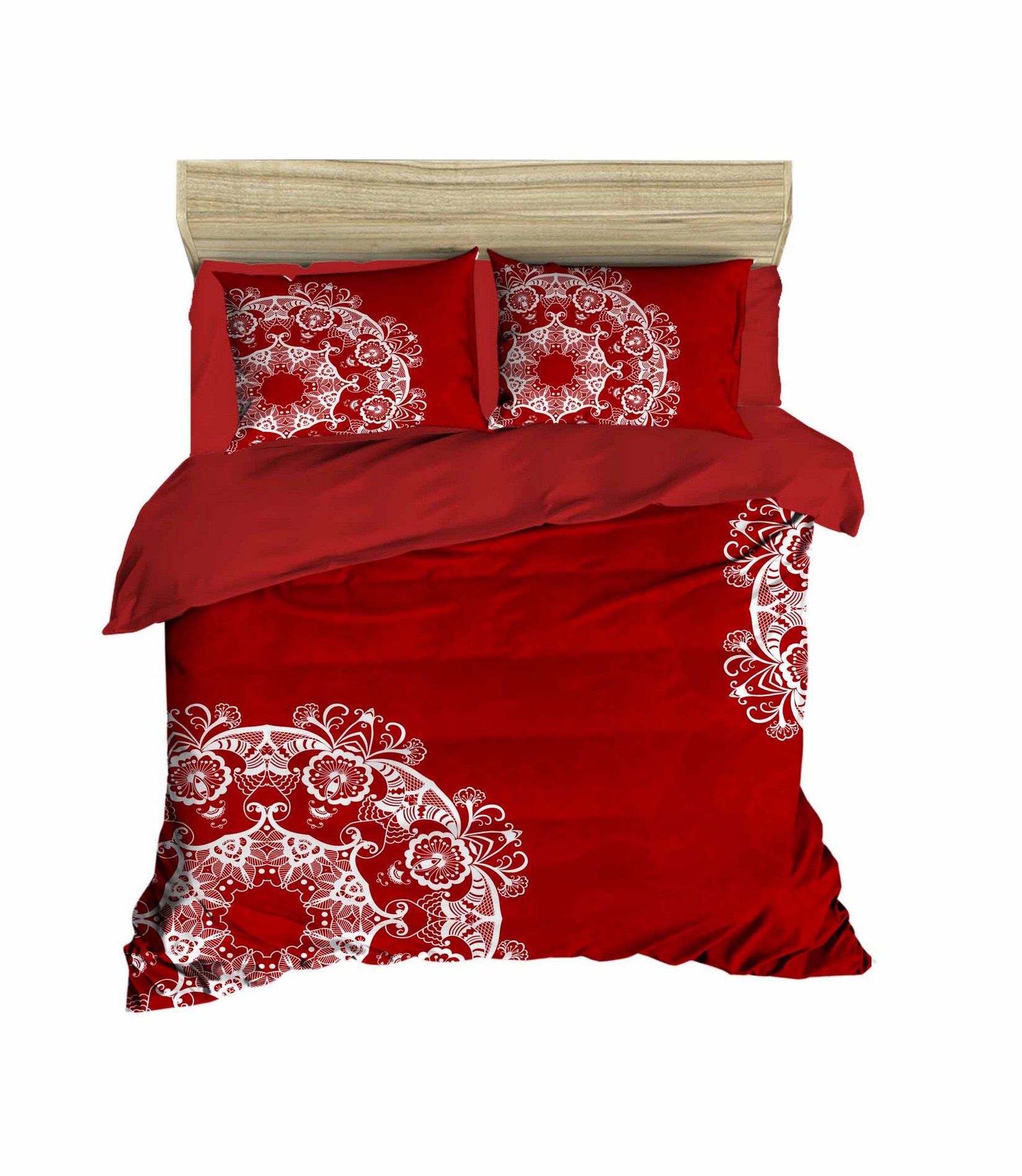 L'essentiel Maison set posteljine 421, 200x220 cm, crveno-bijela