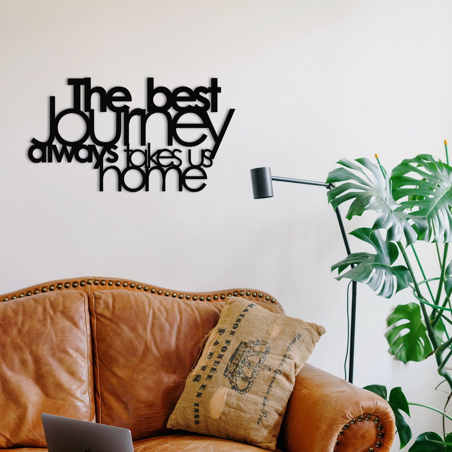 Wallity Zidna dekoracija The Best Lourney Always, 70x40 cm, 1,2 mm, Crna