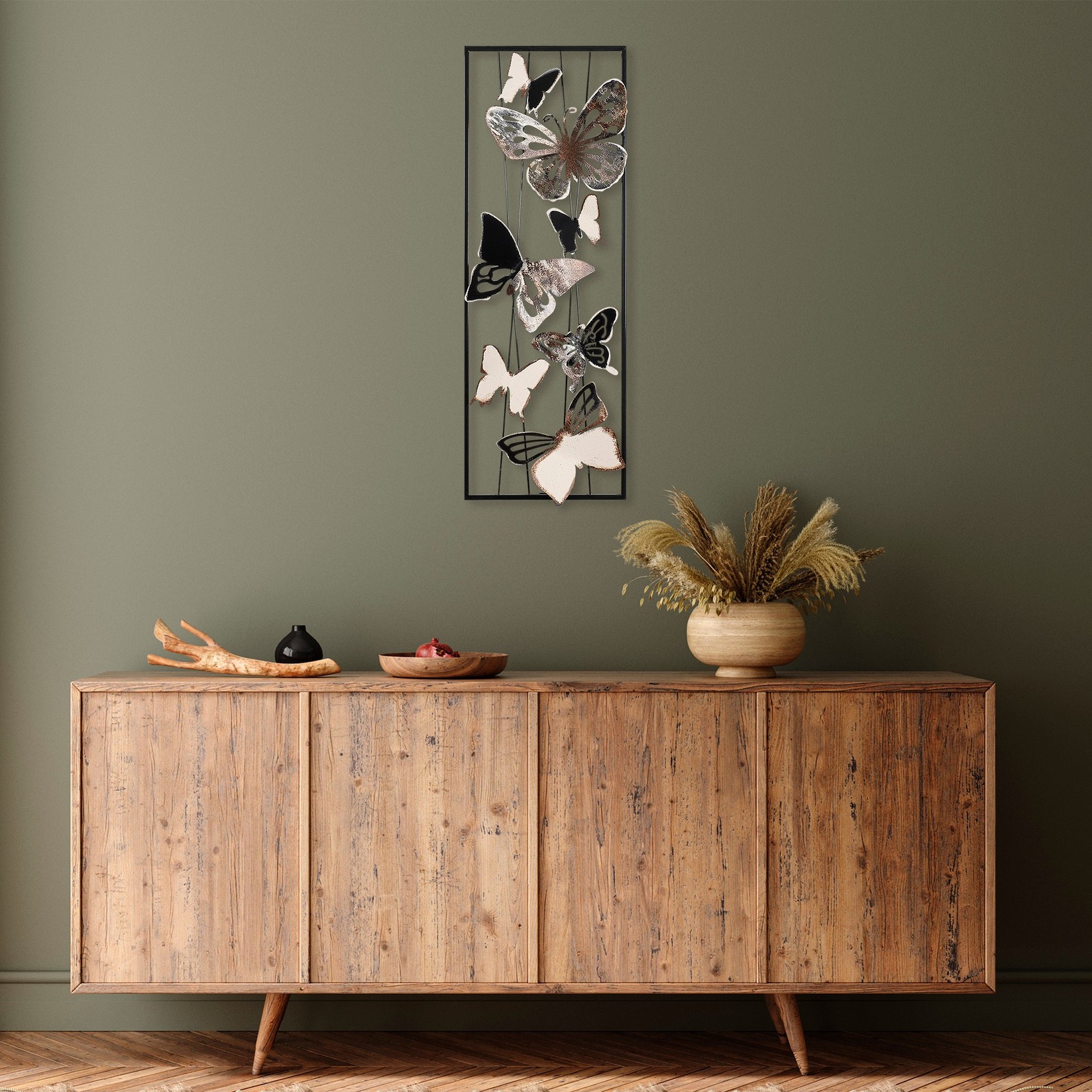 Wallity Zidna dekoracija Leptir, 32x90x5 cm, Šarena