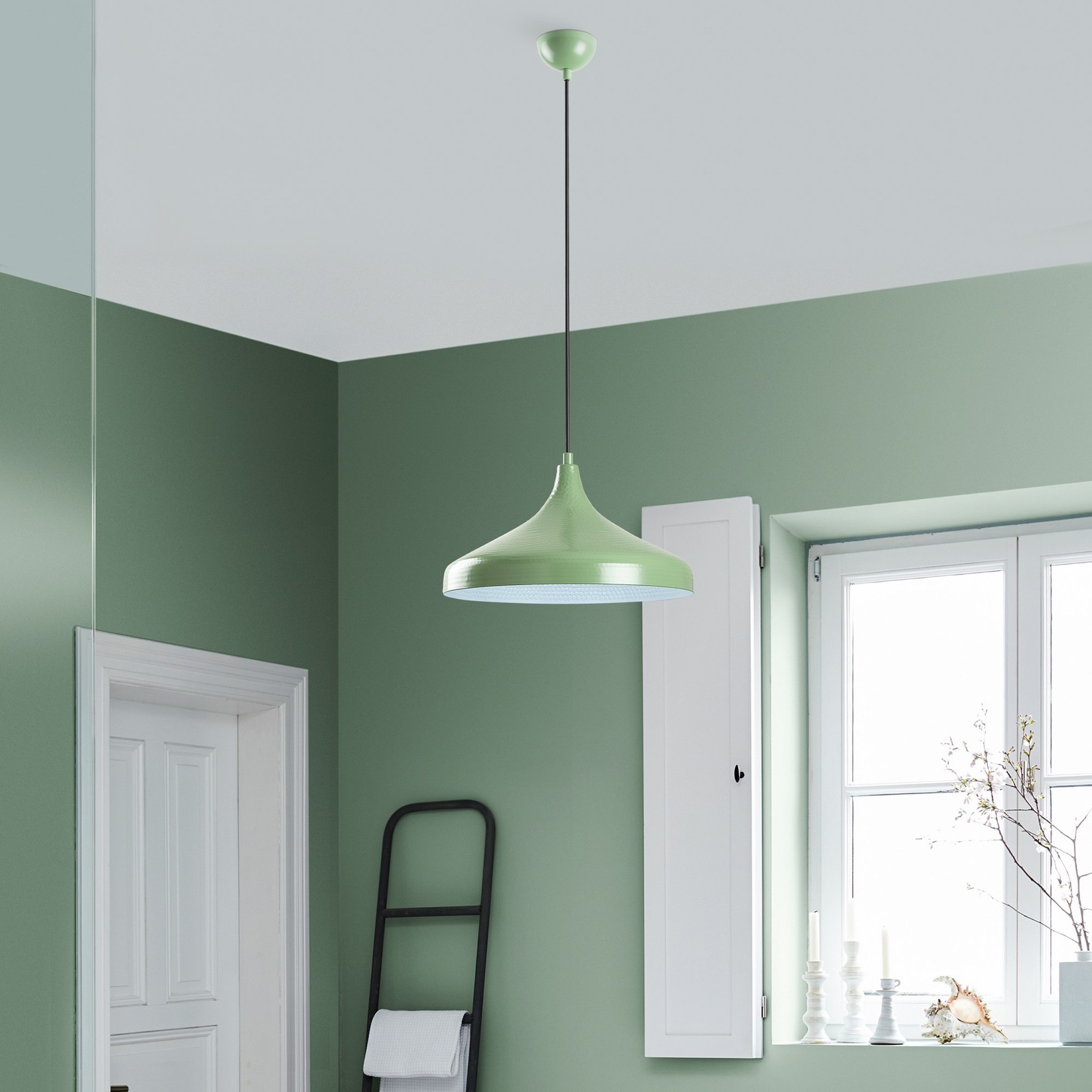 Opviq Luster tetovaža, 22-118cm O36 cm, E27, zelena