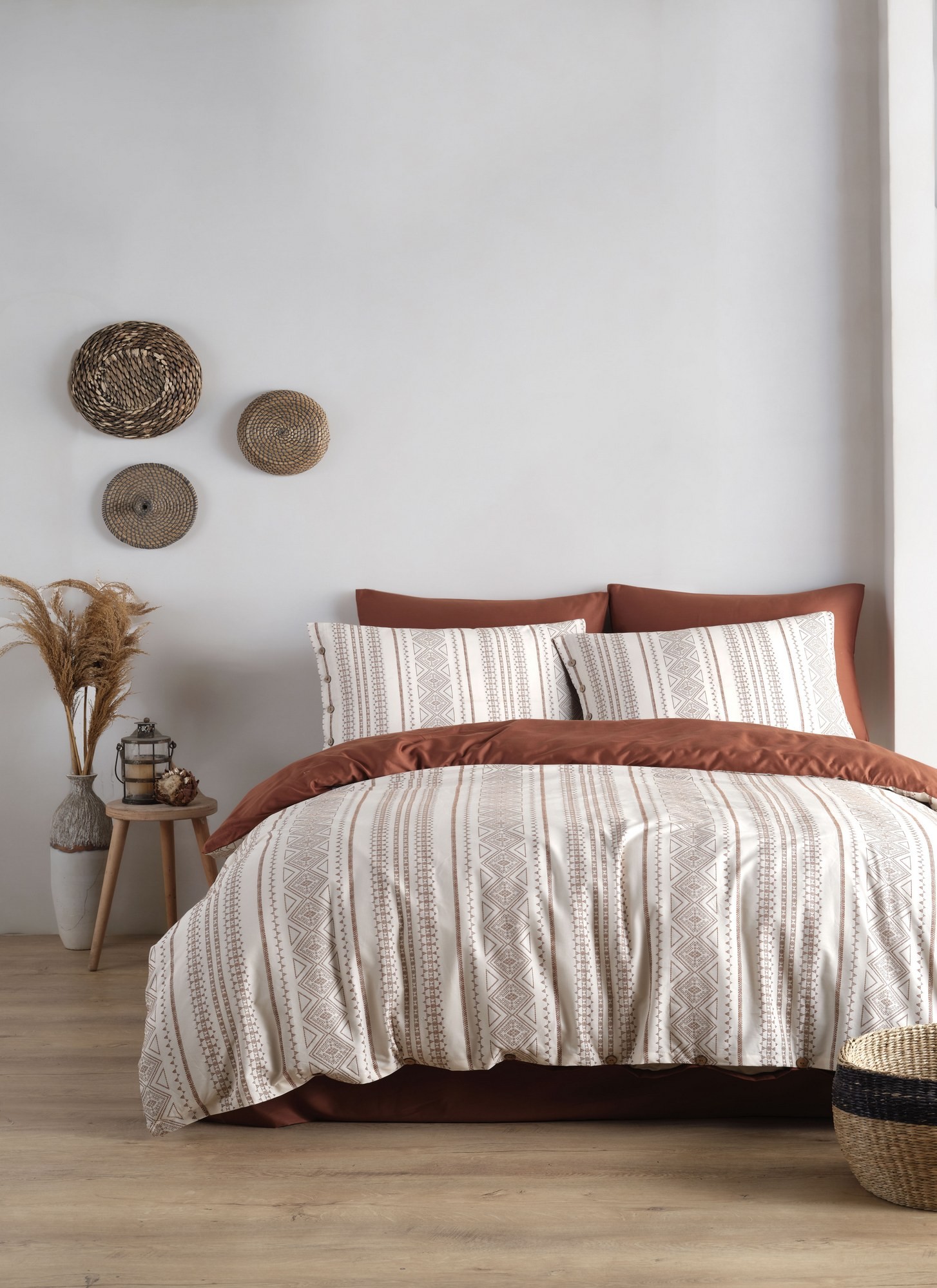 L'essentiel Maison Posteljina Coastal Trio, 200x220 cm, Terakota-Krem