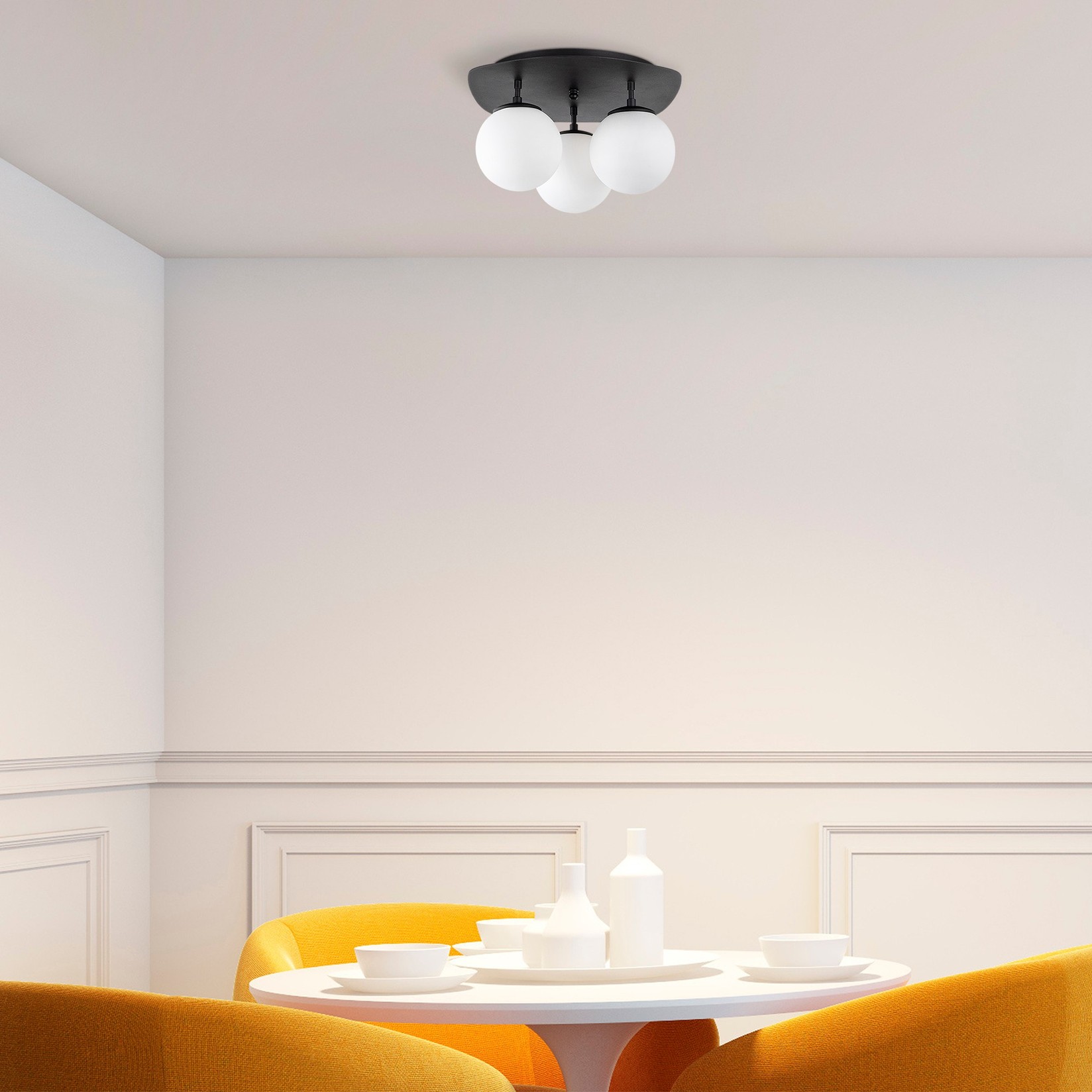 Opviq Luster Well-11715, 37x44x25 cm, E14, Crna