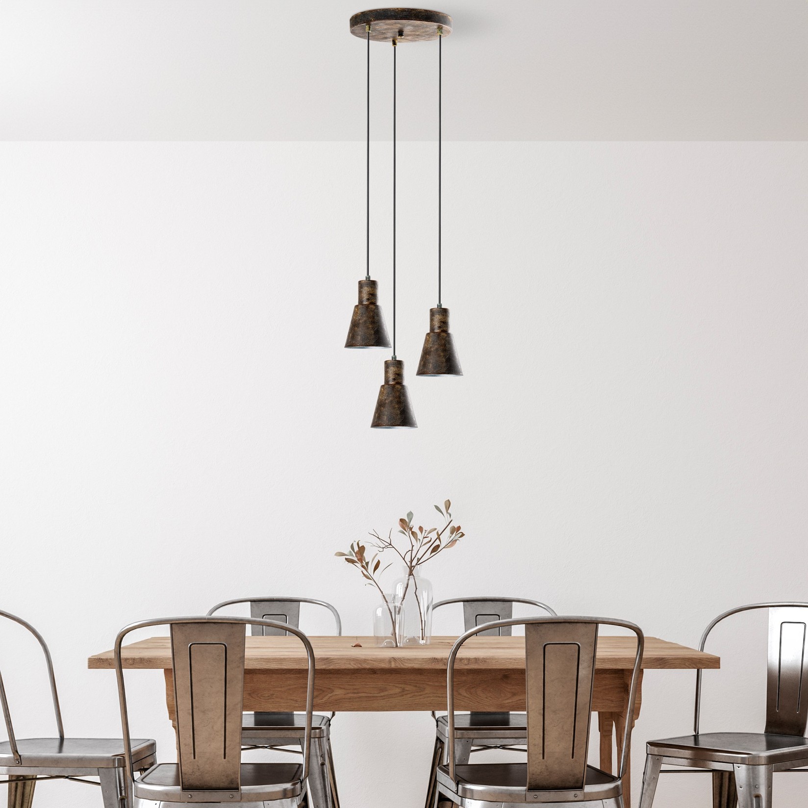 Opviq luster KONIKKEM-6357-3-RETRO, 75-114cm, 40 cm, 3xE27