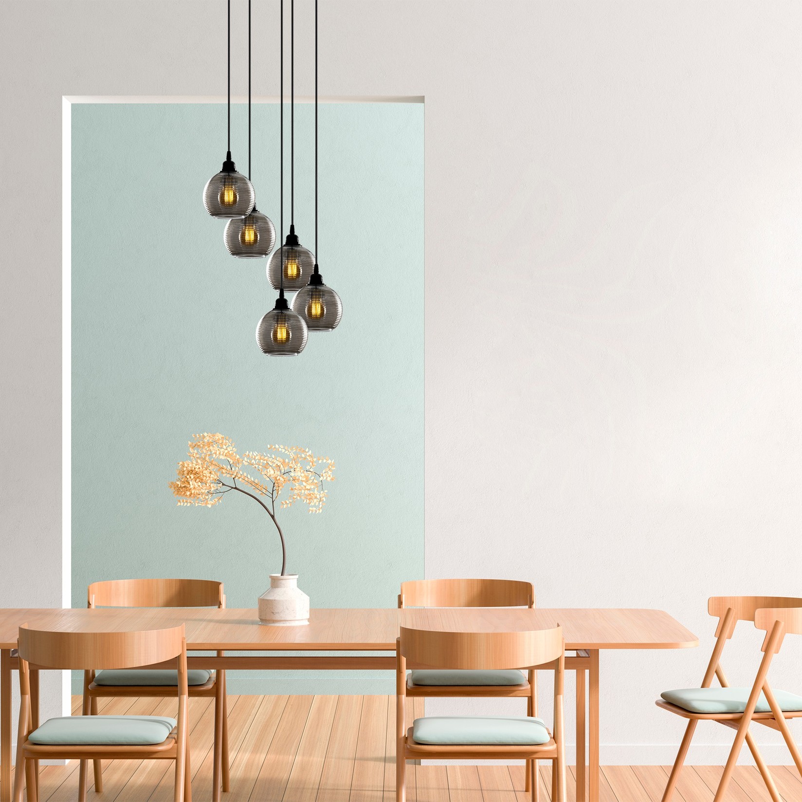 Opviq Luster Dimljena-032, 114cm50x50cm, 5xE27, Siva