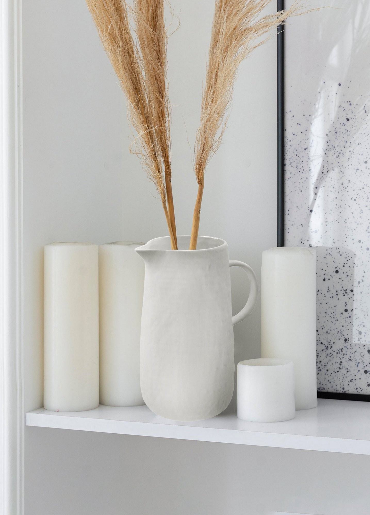 Vaza Aberto Design DKR0484, 18x13x23 cm, bijela