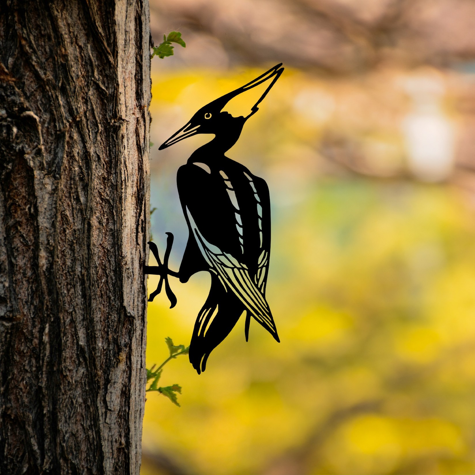 Aberto Design Dekorativna figura Ptica na grani 10, 22x40 cm, 1,5 mm