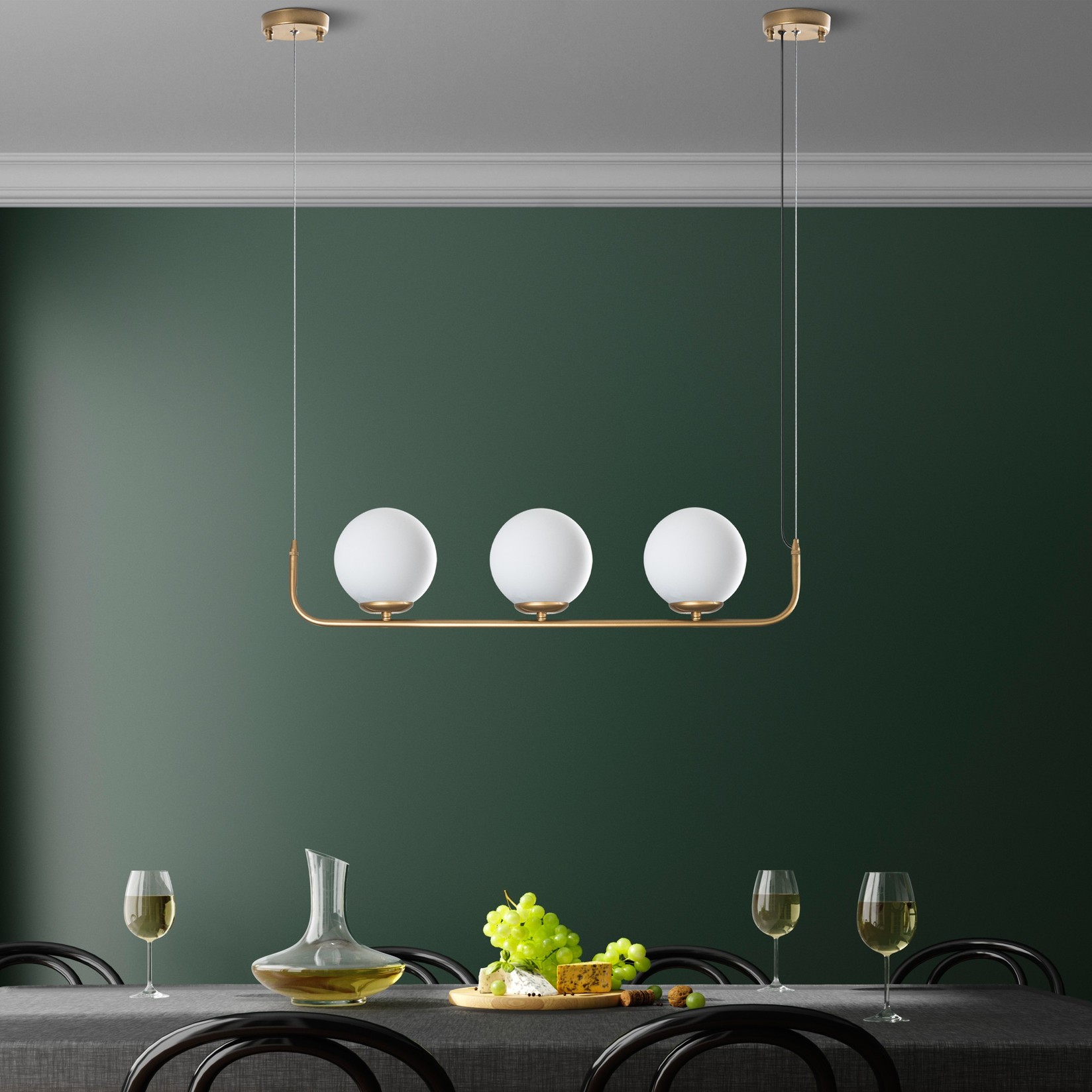 Opviq Luster Faruk-13716, 20-110cm, 3xE14, IP24, zlatna