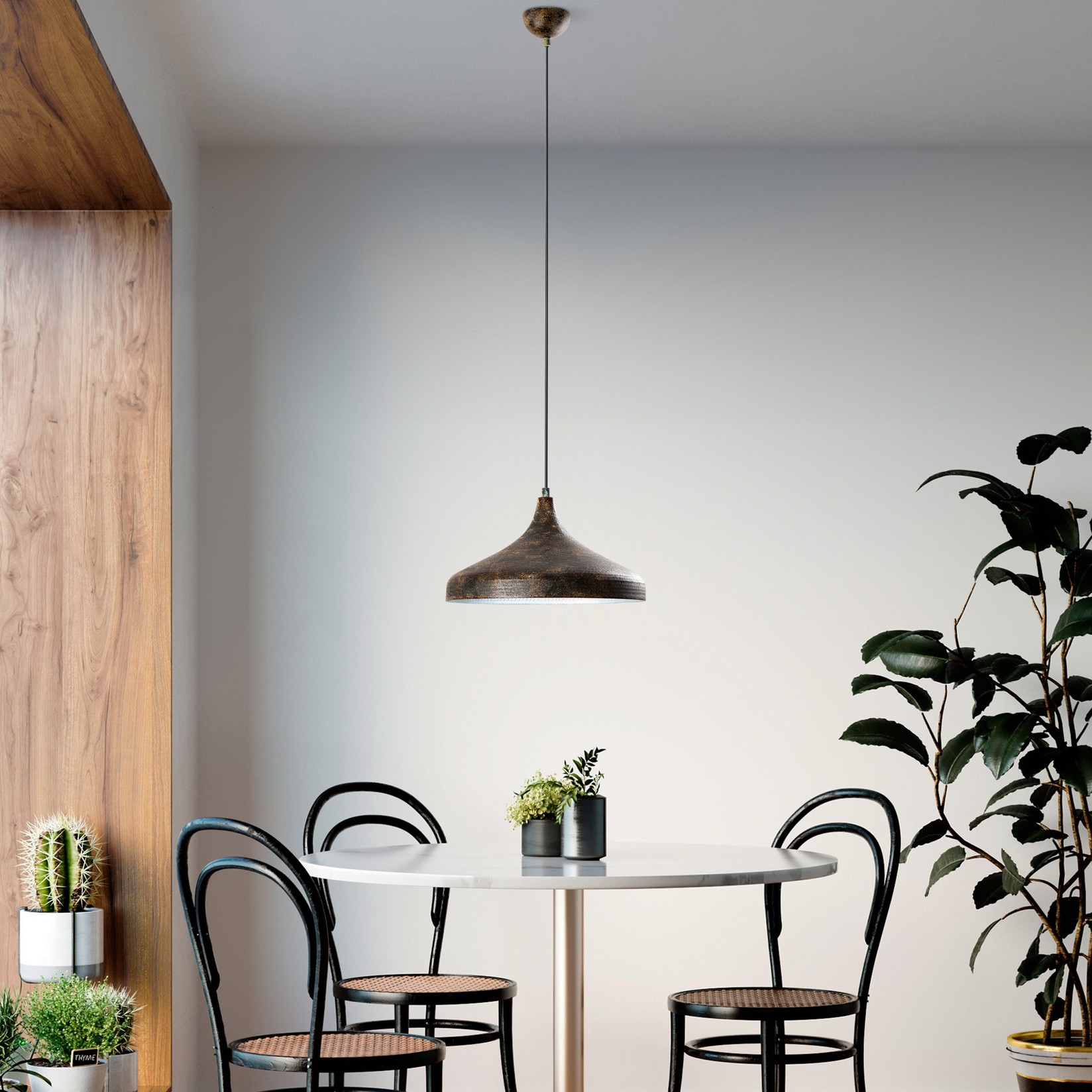 Opviq Luster TATTOO-D-NUS-2641-RETRO, O36 cm, 1xE27, 40W, Tamno siva