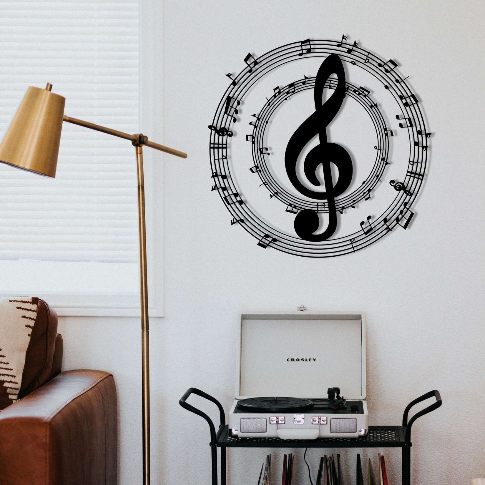 Zidna dekoracija Arrakis, 48x48 cm, 1,2 mm, crna