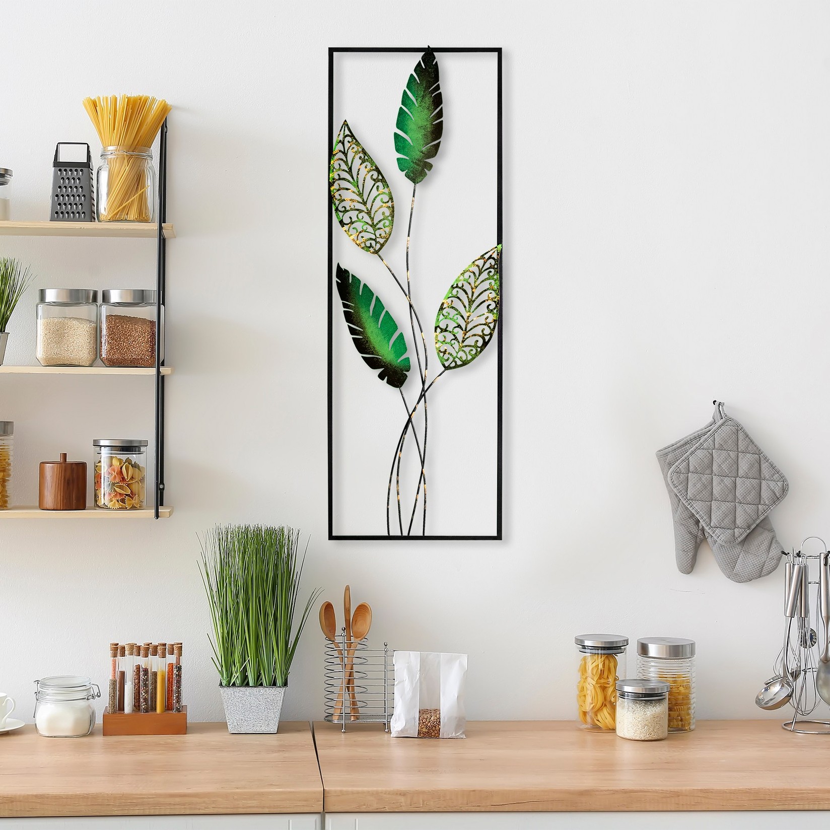 Zidna dekoracija Timeyi 3, 32x90 cm, Šarena