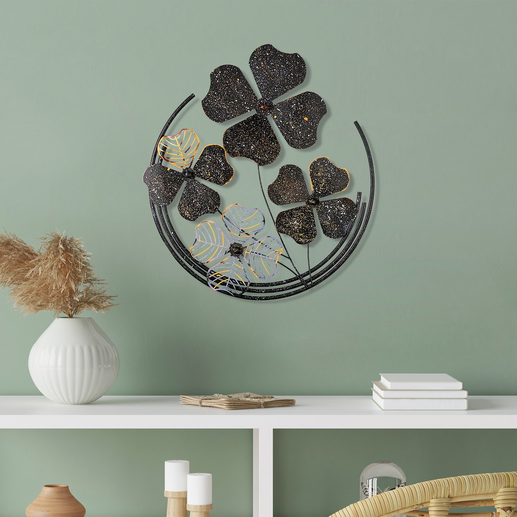 Zidna dekoracija Shihezi 3, 50x50x4 cm, Šarena