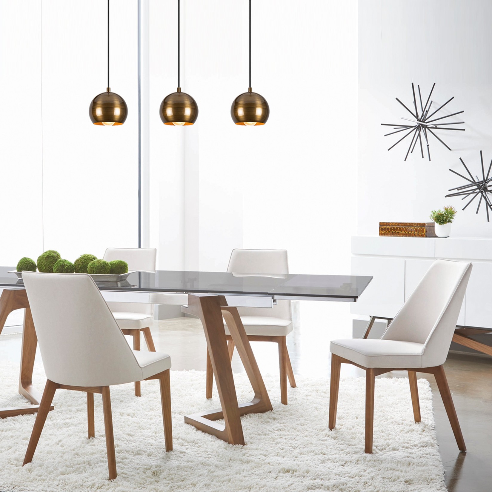 Opviq Luster Berceste-242-S1, 111cm, 65x15 cm, zlato