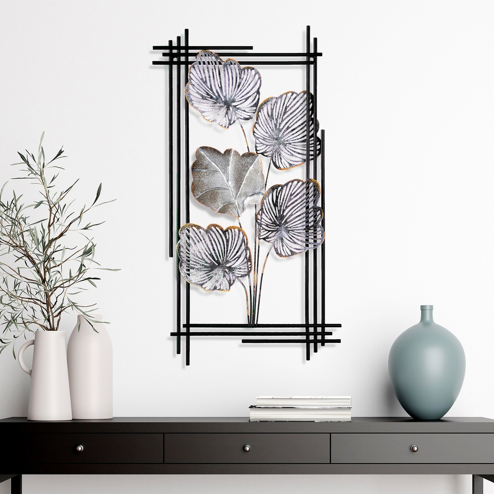 Zidna dekoracija Daiyu 2, 48x87x4 cm, Šarena