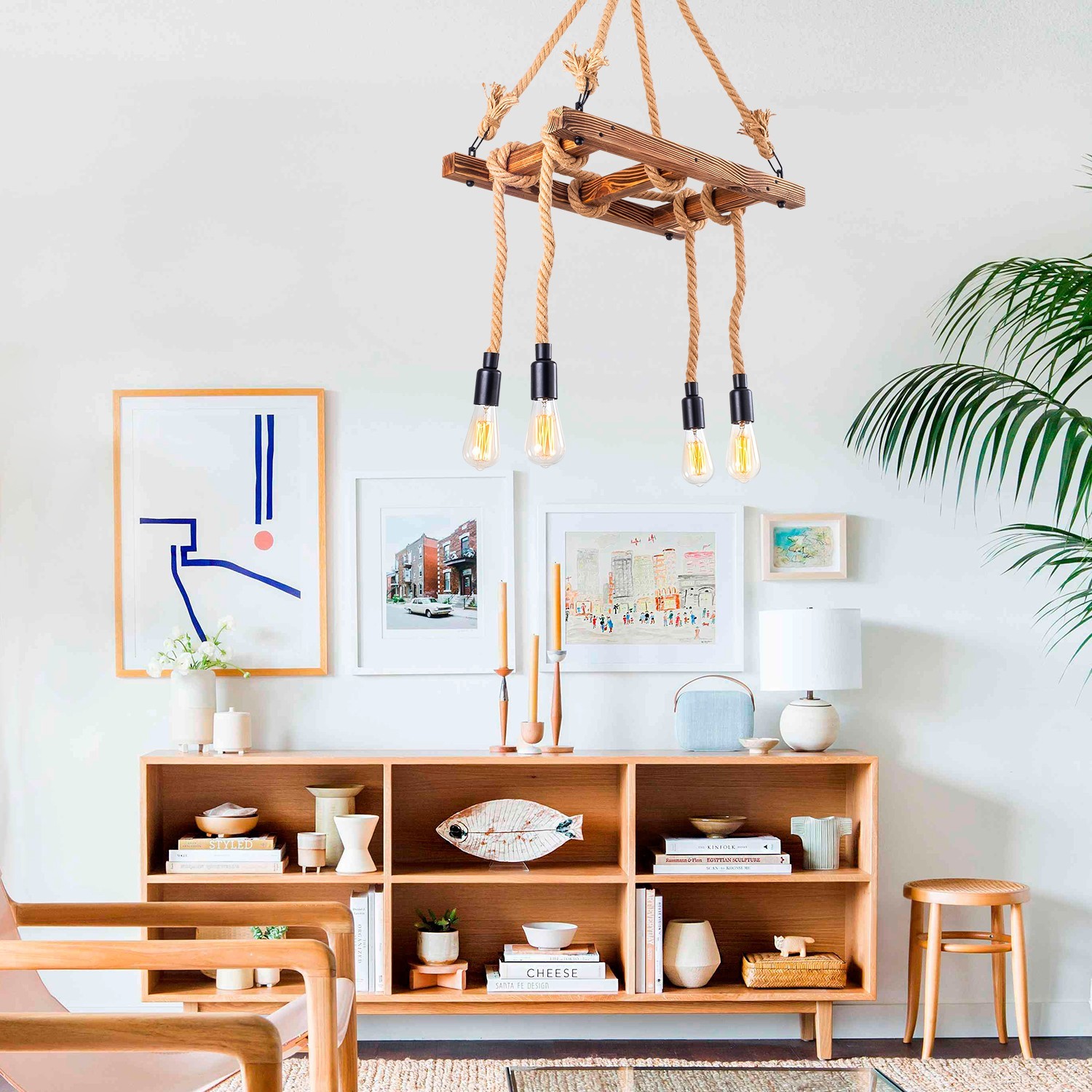 Opviq Luster Erebos-102-AV, 100cm60x34 cm, 4xE27, 40W