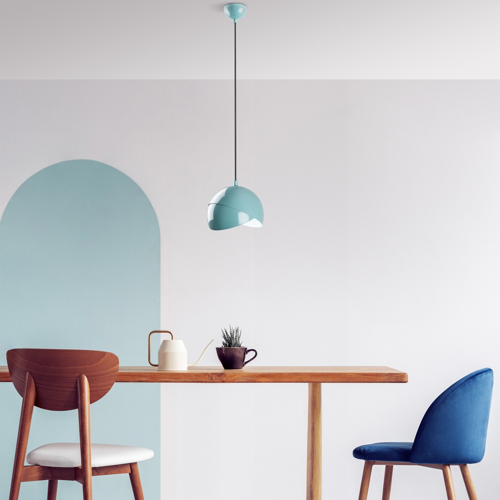 Opviq Luster Pacman, 22-114cm, O20cm, E27, Tirkizna