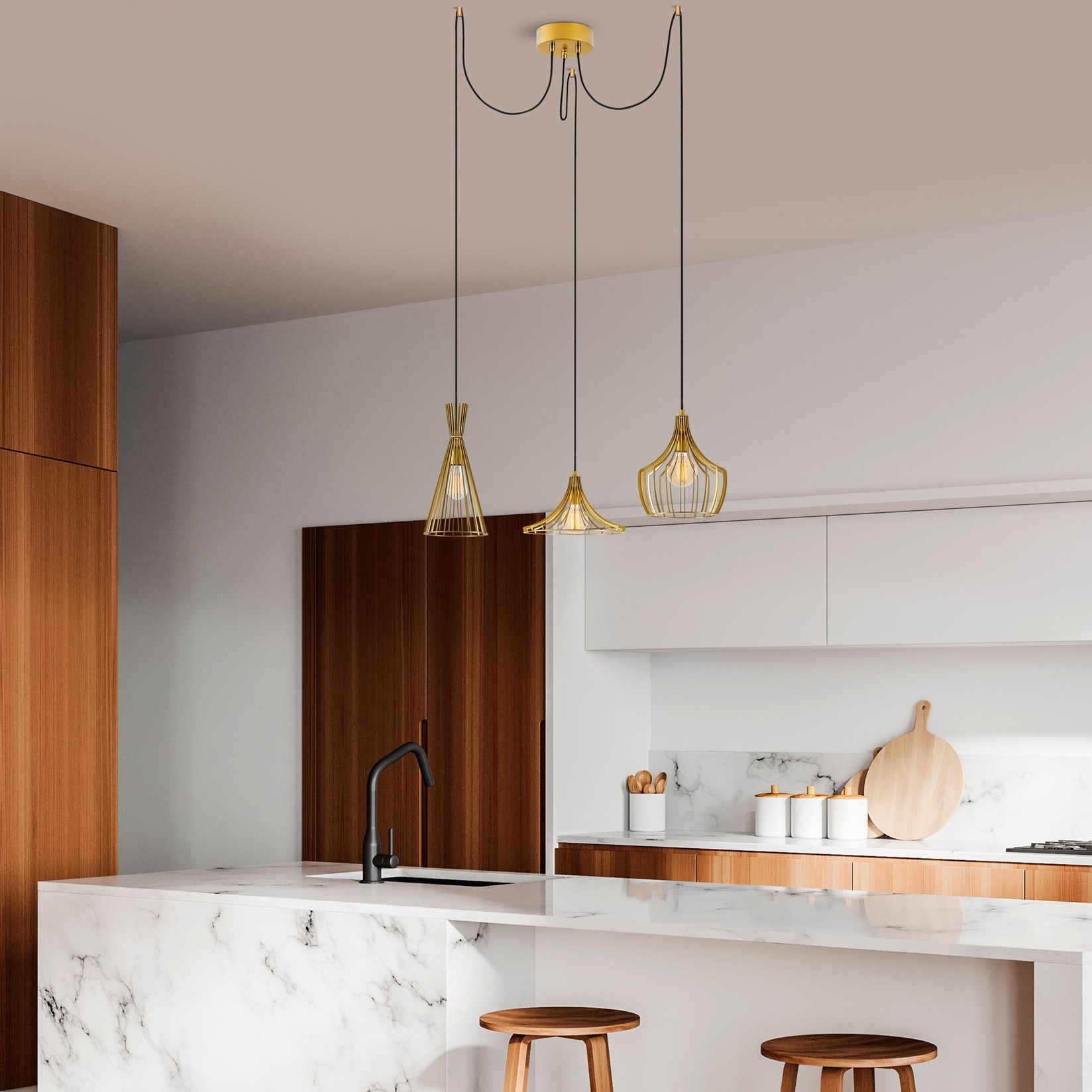 Opviq Luster Mezopotamya-N-1293, 114 cm, 3xE27, 40W