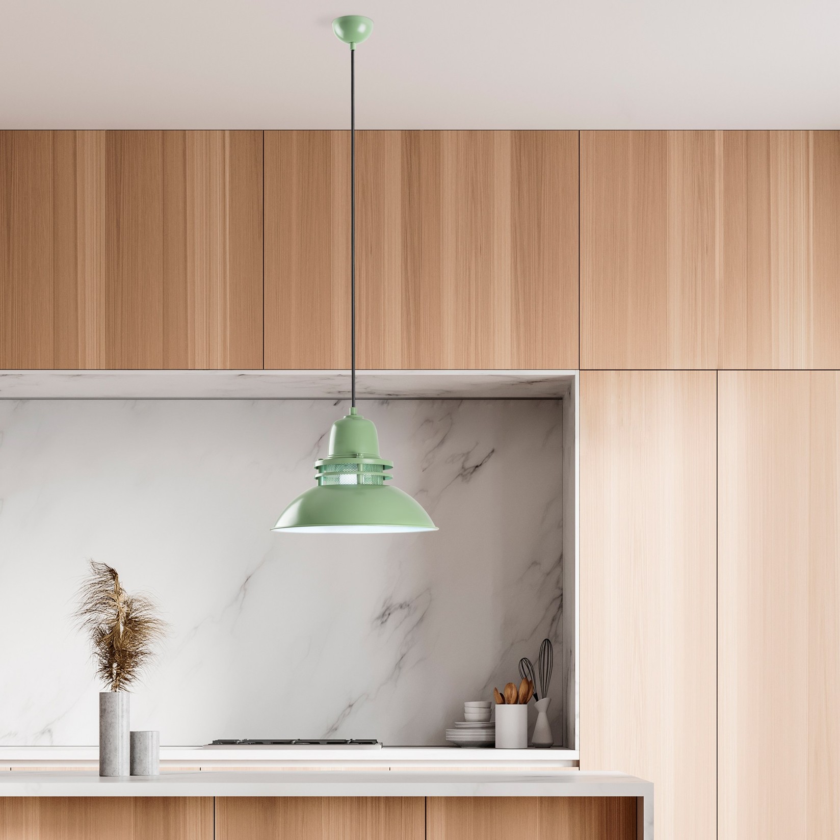 Opviq Luster Tibet, 34-123cm, O34 cm, Zelena