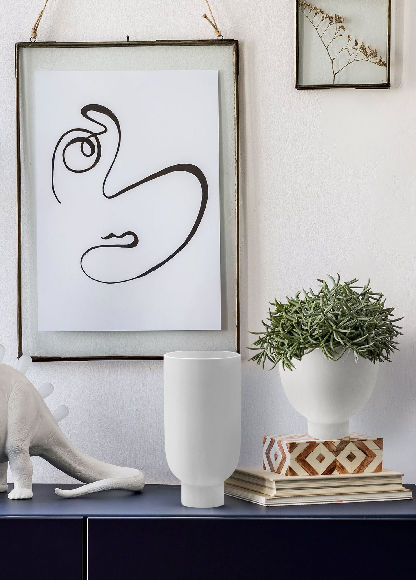 Aberto Design vaza DKR0475, 13x13x29 cm, bijela