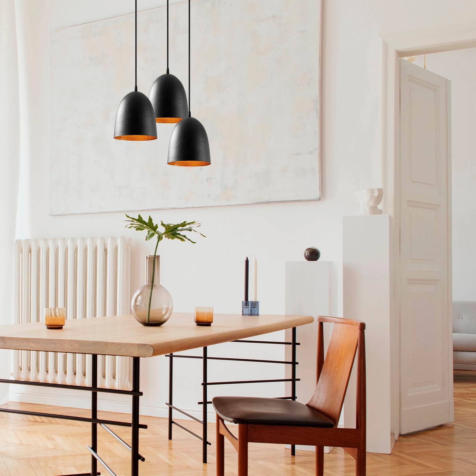 Opviq Luster Tattoo-6168, 44x125 cm, 3xE27, Crna