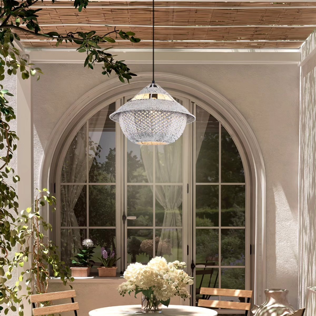 Opviq Luster 4461-19-01, 120 cm, 40 cm 24W, E27, Bijela