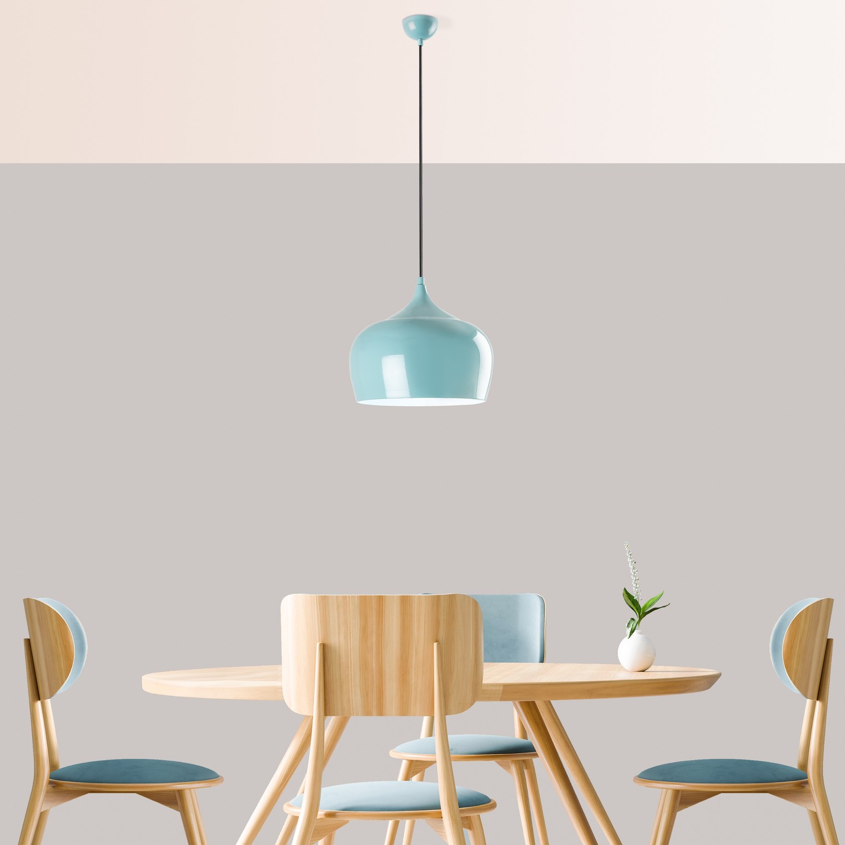 Opviq Luster Patine, 36-125cm, O28 cm, tirkizna