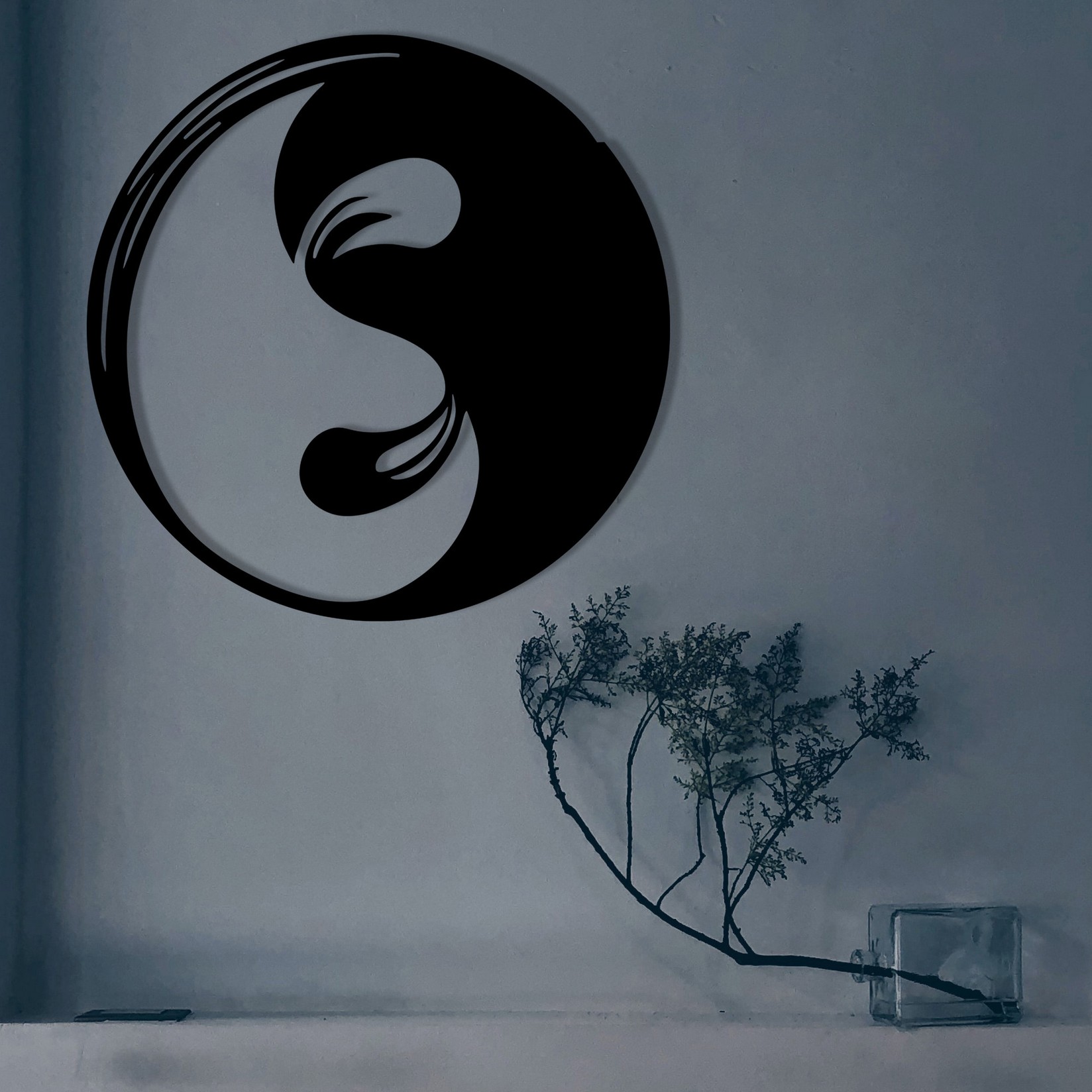 Wallity Zidna dekoracija Bonnie, 48x48 cm, 1,2 mm, Crna