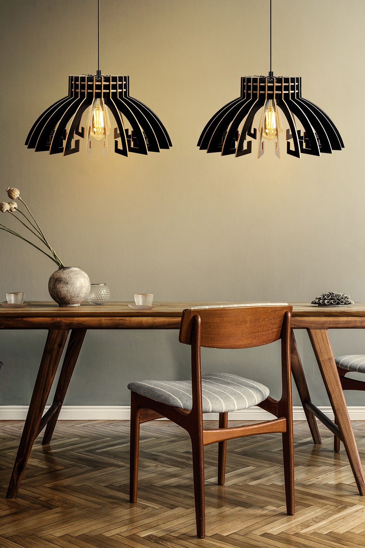 Opviq Luster 167, 55 cm, E27, crna