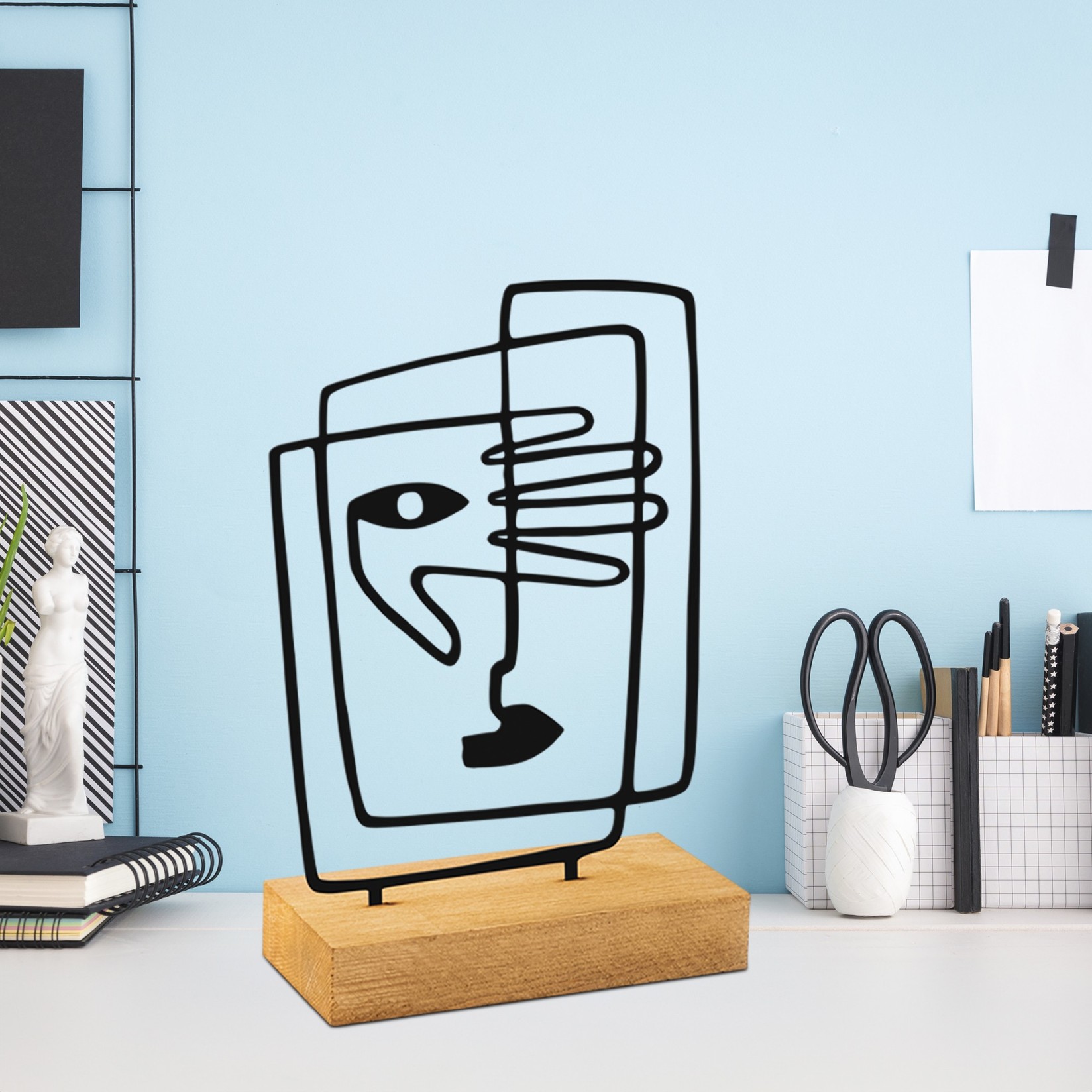 Aberto Design Ukrasna figura Hide, 27x8x17 cm, crna