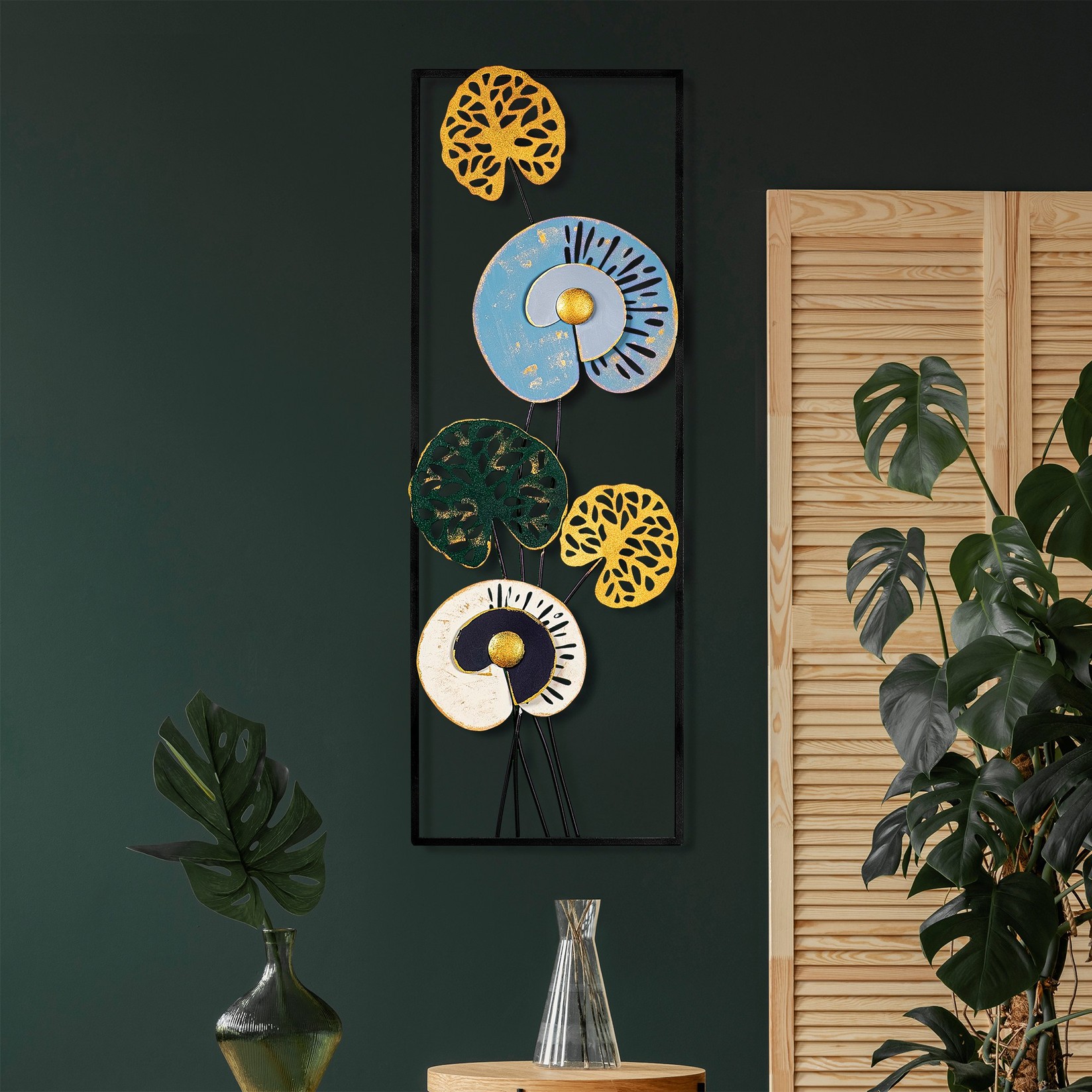 Wallity Zidna dekoracija Vinova loza 1-3, 32x90x4 cm, Šarena