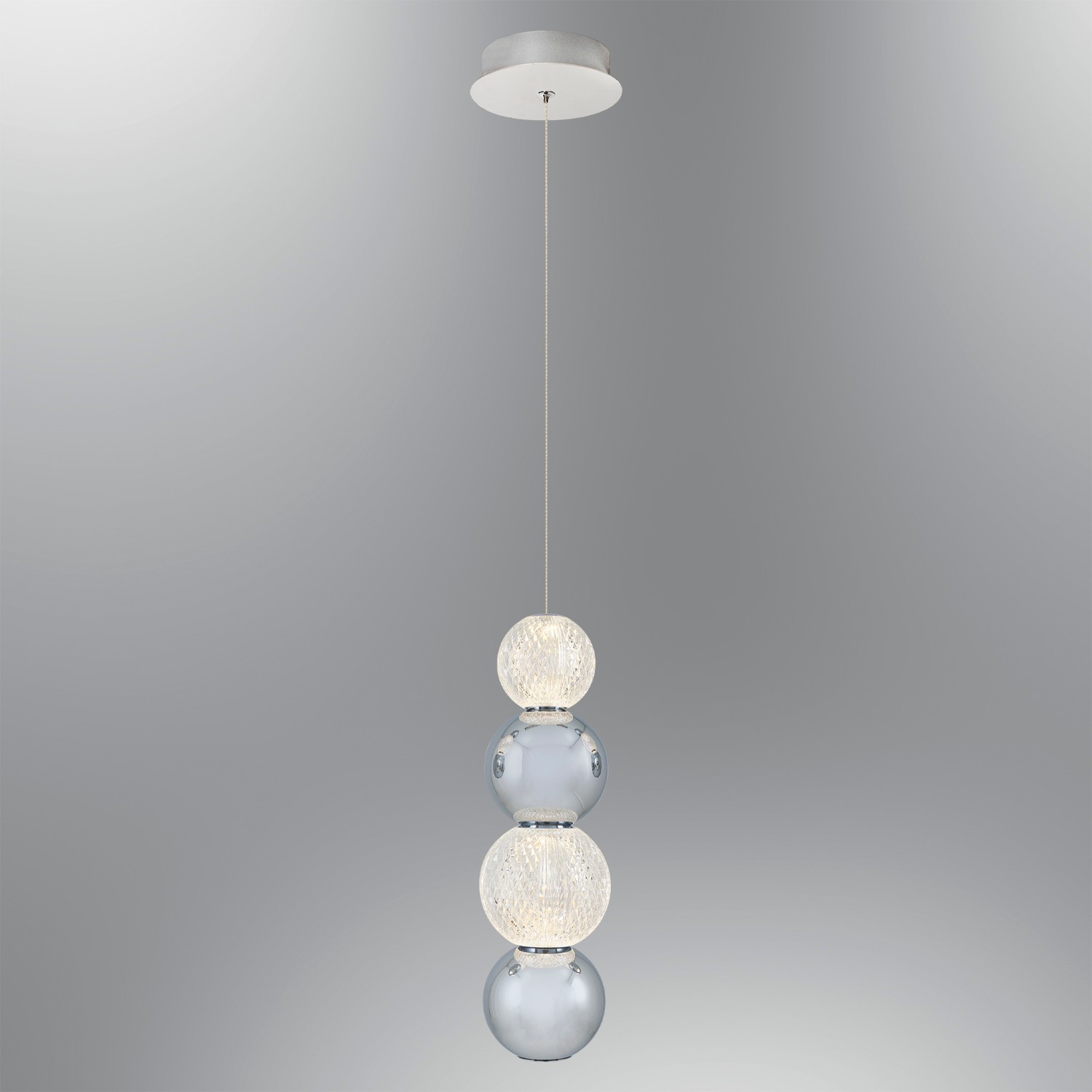 Opviq Luster L1404, 120cm, 12 cm 1x7W, LED, 3000K, srebrna