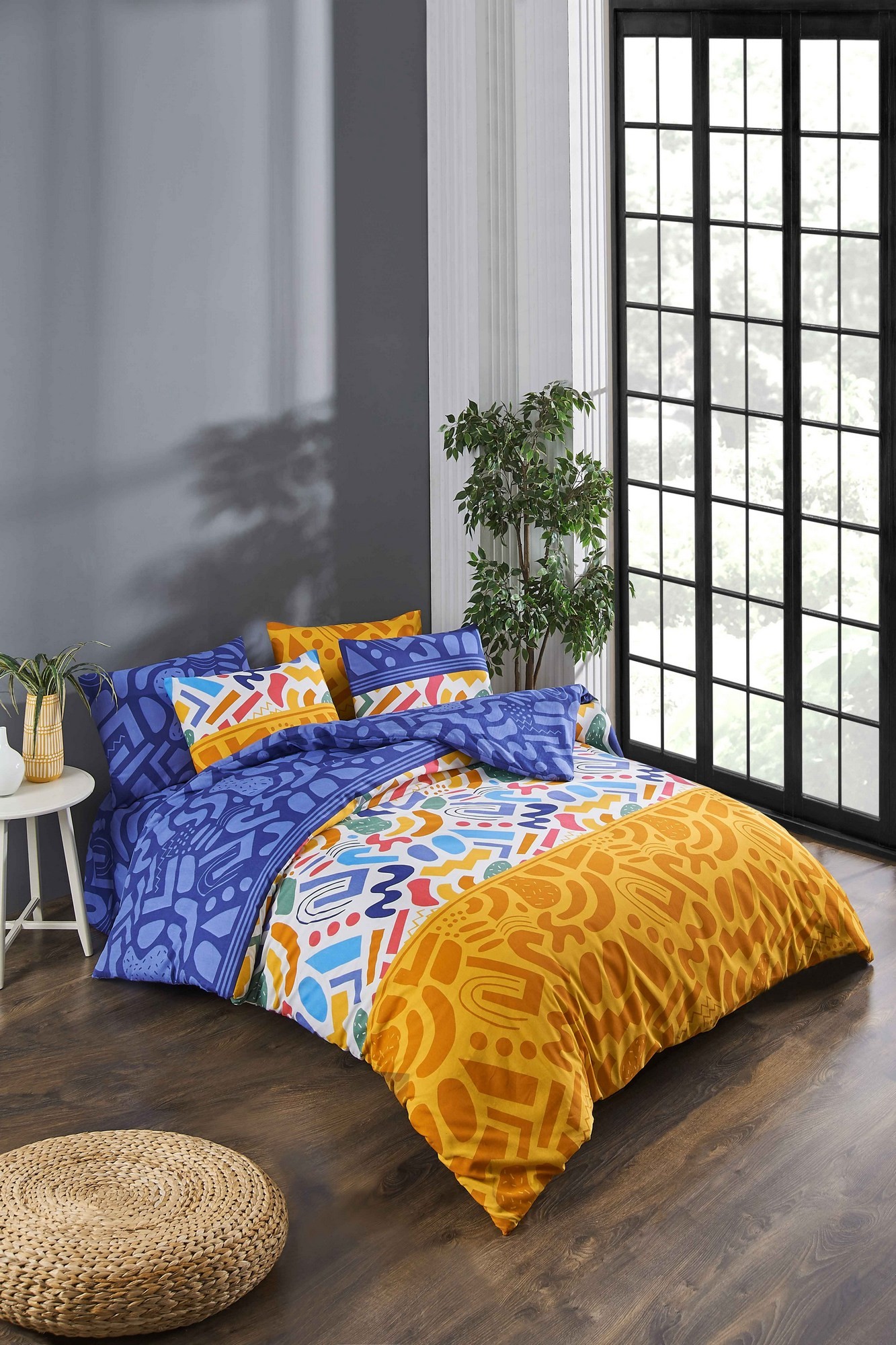 L'essentiel Maison Posteljina Doodle Fitted, 200x220 cm, Šarena