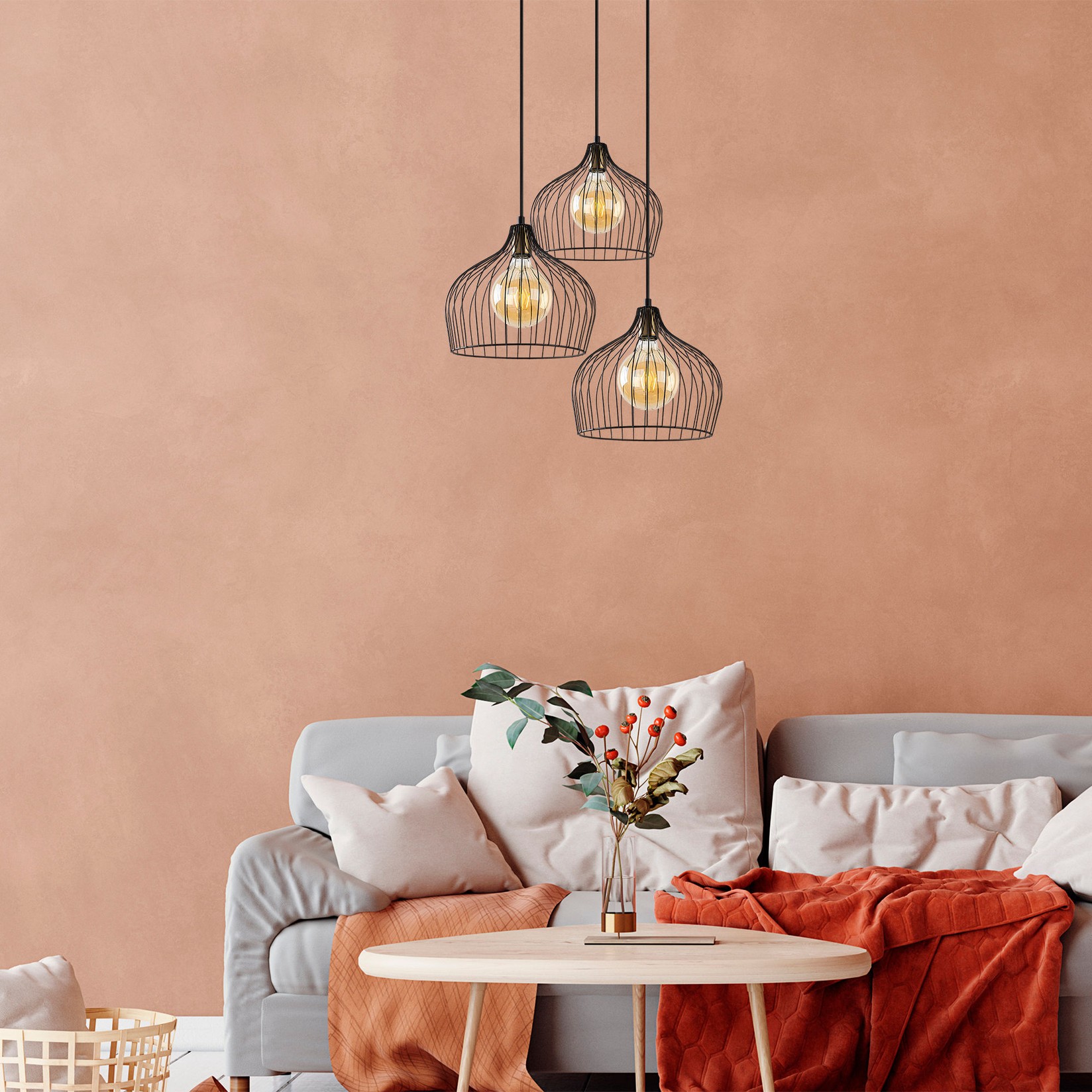 Opviq Luster Bek-11375, 59x59x41-121cm, 3xE27