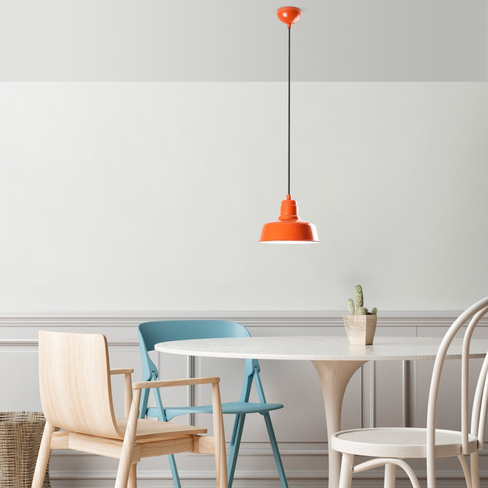 Opviq Luster Memati, 21-108cm, O19 cm, narandžasta