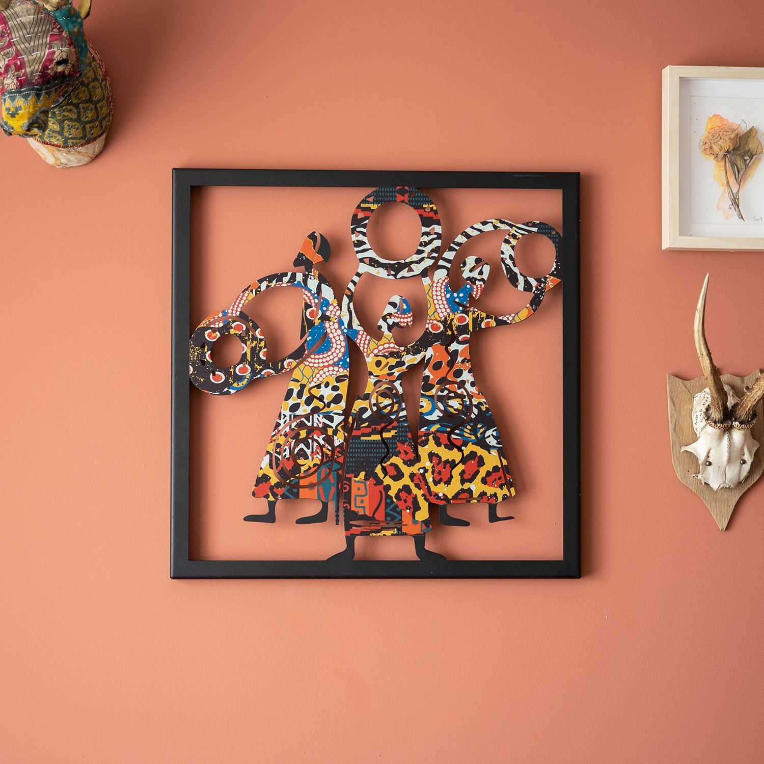 Wallity Zidna dekoracija Trostruka boginja-APT112MCA, 45x45 cm, 1,5 mm, Crna