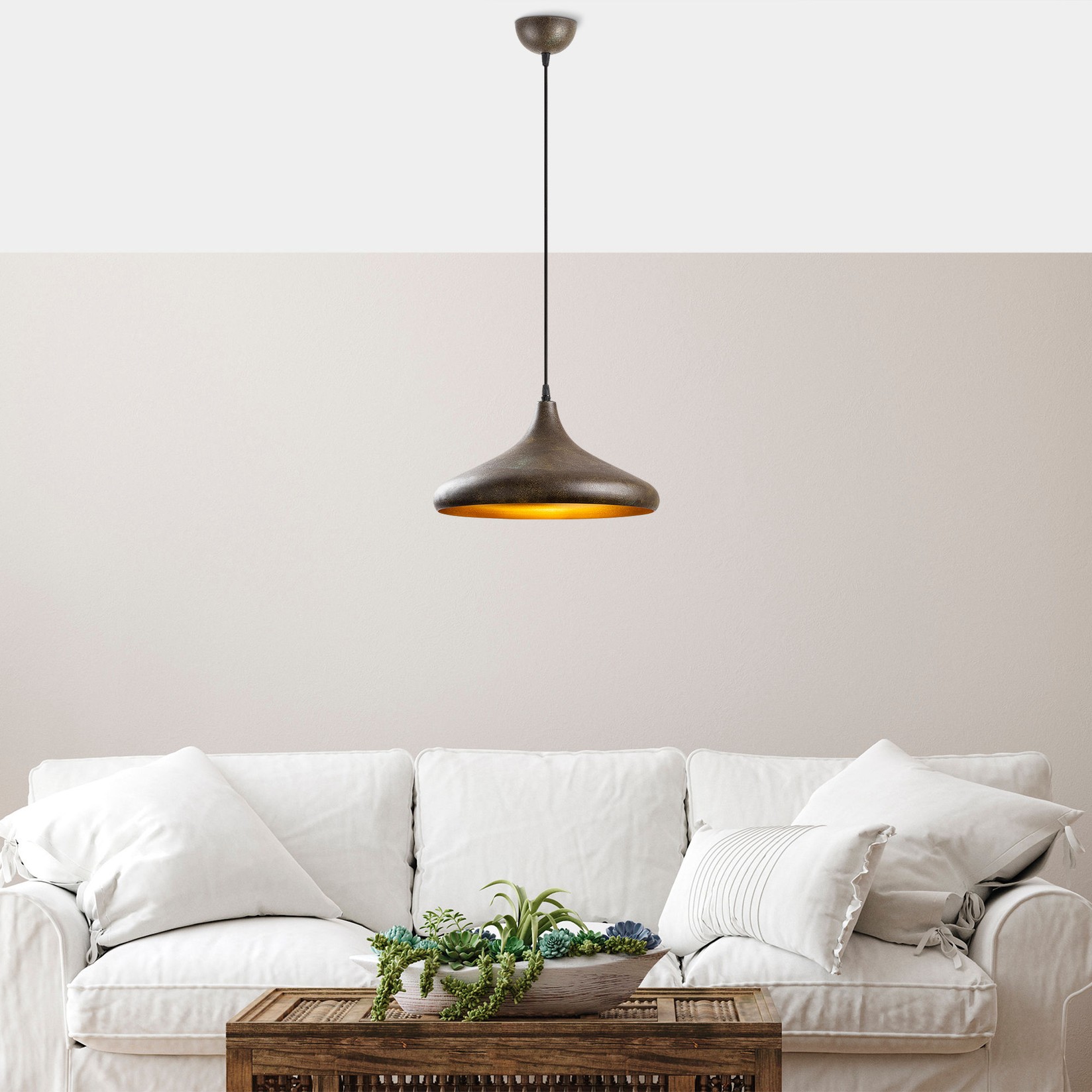 Opviq Luster Barek-11544, 35x35x114 cm, E27, 40W, Smeđa