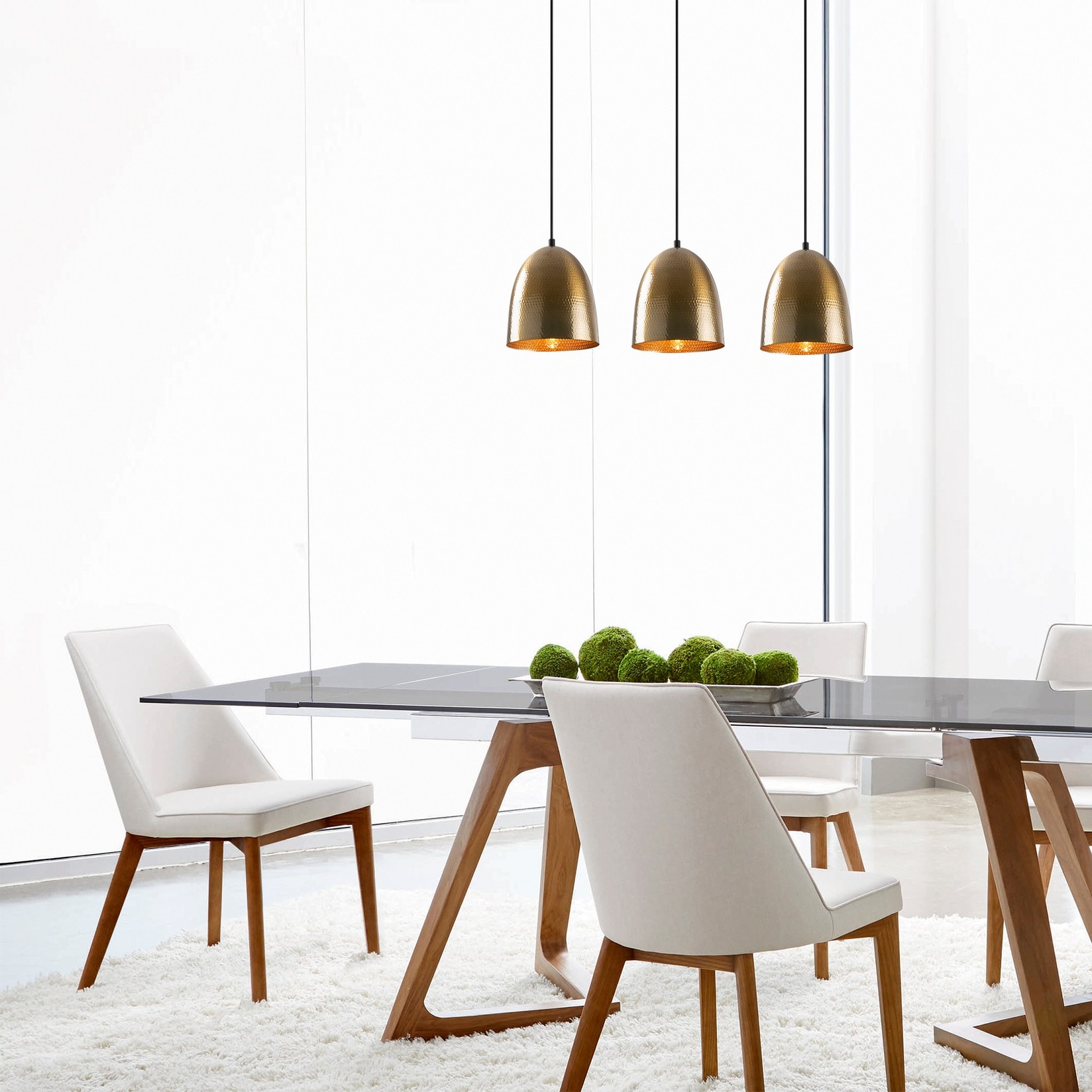 Opviq Luster Tattoo-6172, 70x20cm, 3xE27, zlatne boje