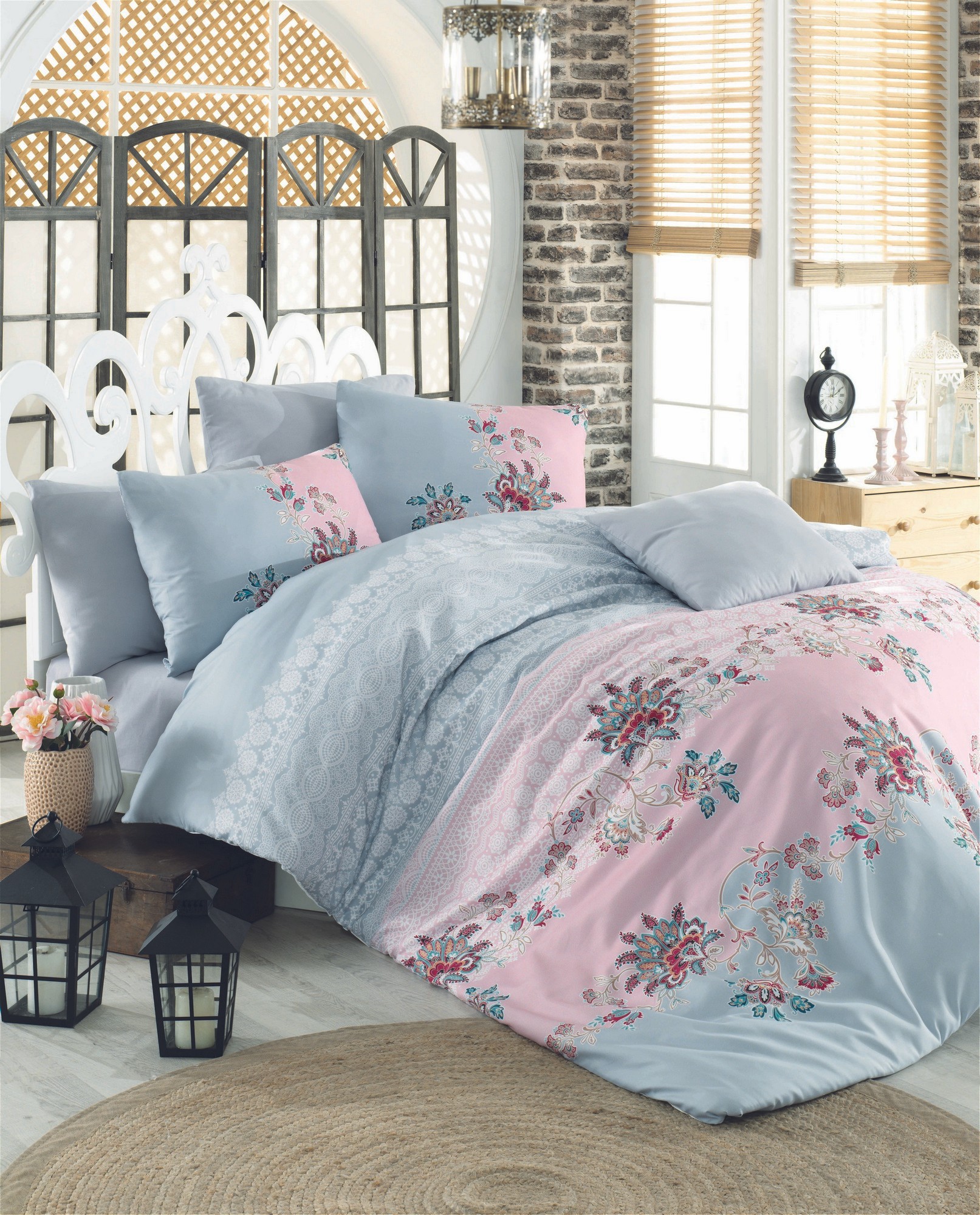 L'essentiel Maison set posteljine Azra, 200x220 cm, Šarene