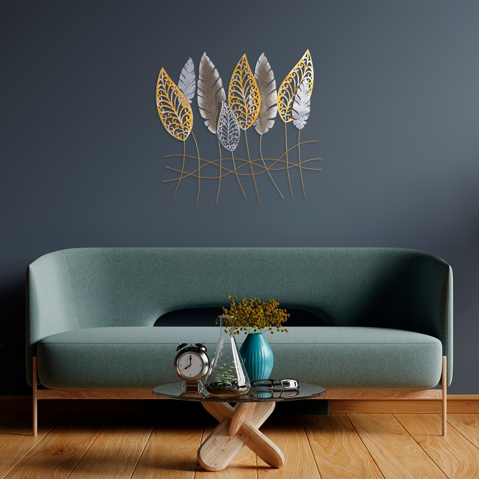 Zidna dekoracija Kosmer, 75x80x5 cm, Šarena