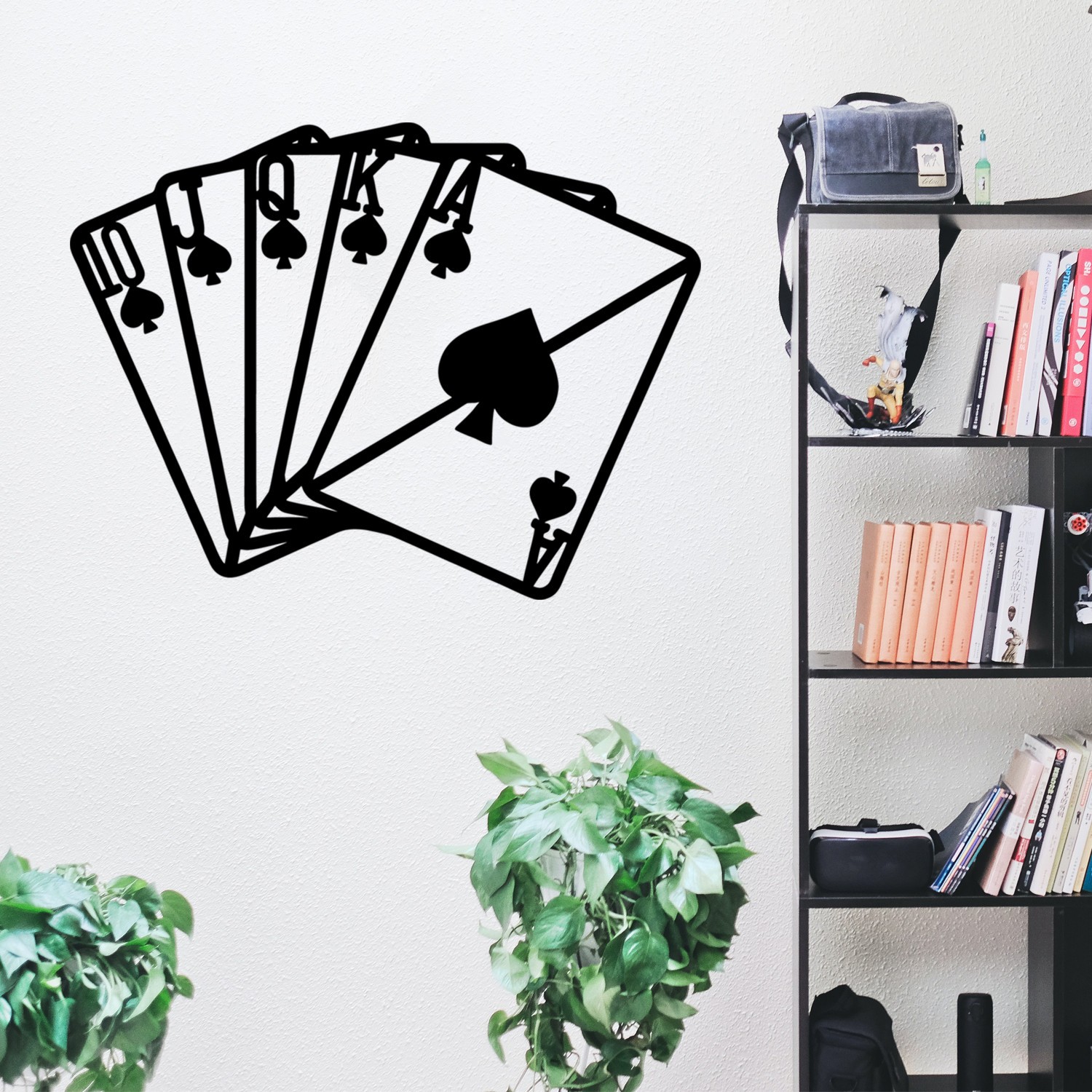 Wallity Zidna dekoracija Kare As, 60x45 cm, 1,2 mm, Crna