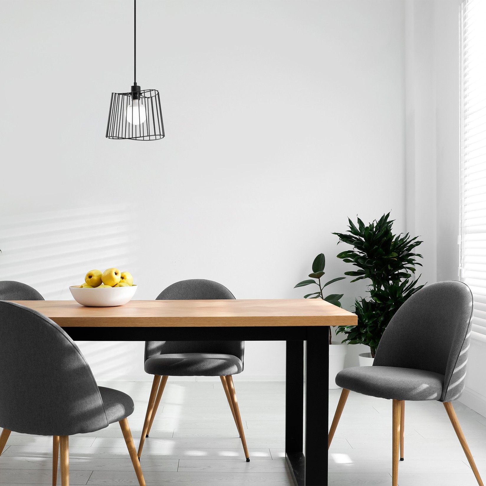 Opviq Luster Byisoo-6350, 36-116cm, E27, 25cm, Crna