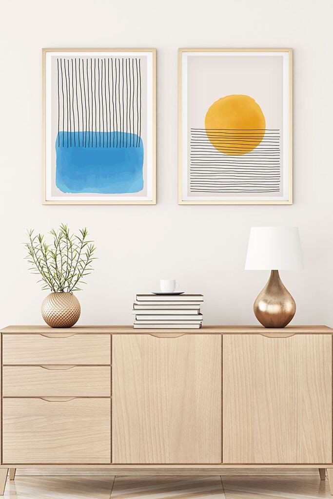 Wallity Uokvirena slika Huhu134, 20x30 cm, 2 dijela